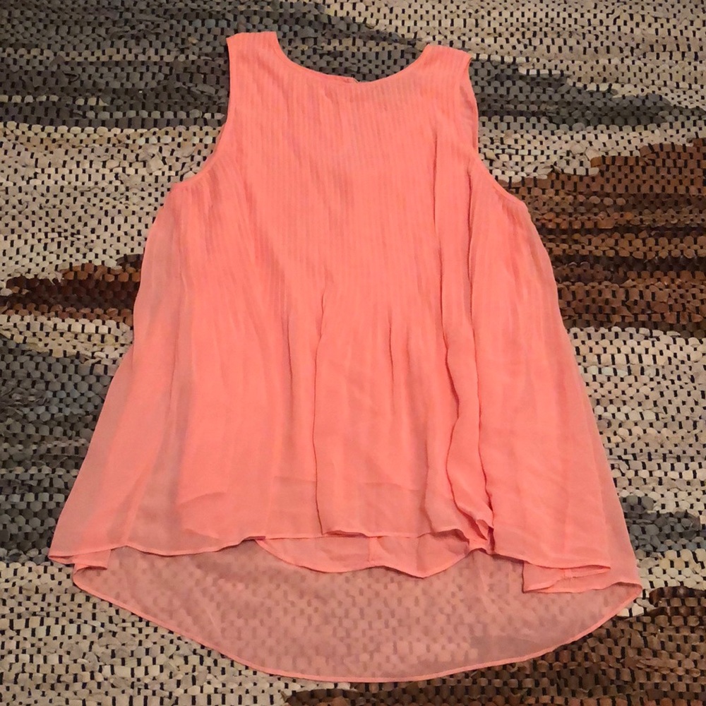 Apt 9 Coral Pleated Tank Top sz S